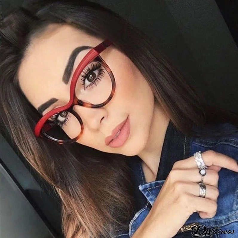 leopard rim cat eye glasses