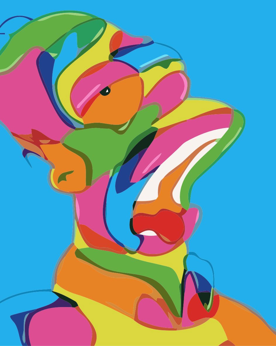 

Colorful Homer Simpson – Paint By Numbers - 40*50CM, 501 Original