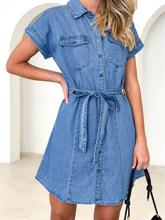 summer denim dresses for older ladies Denim Dress for Women over 40