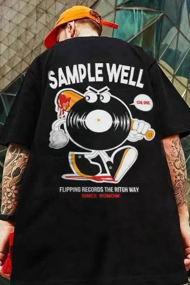 SAMPLE WELL Graphic Printing Men's Short-sleeved T-shirt
