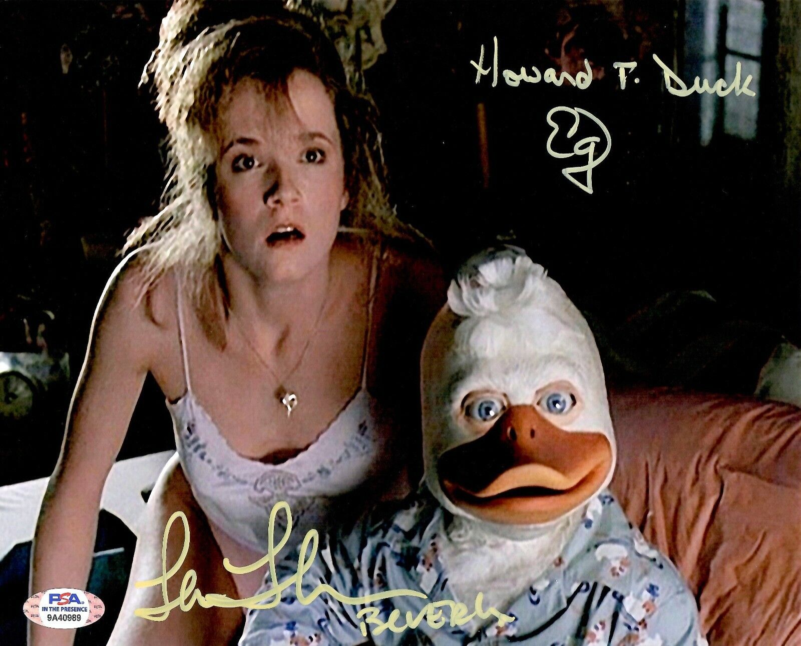 Lea Thompson Ed Gale autographed signed inscribed 8x10 Howard The Duck PSA COA