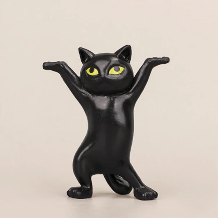 JOURNALSAY  Figurines Cat Pen Holder kawaii Pen Holder Home Decoration