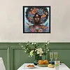 Floral Butterfly Black Lady Special Shaped 5D DIY Partial Drill Diamond Art Kit 30x30cm Diamonds Dots Gem Art Kits for Adults Home Decor