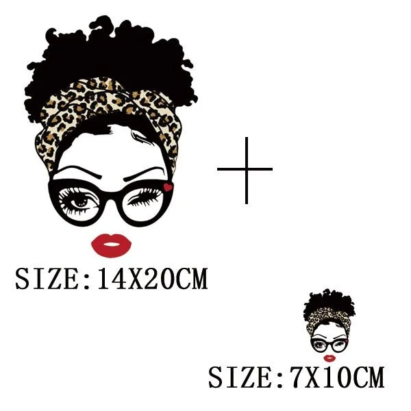 Pretty Girls Thermal Sticker On T-shirt DIY Washable Iron On Transfers For Clothing Fashion Design Appliqued On Clothes Patches