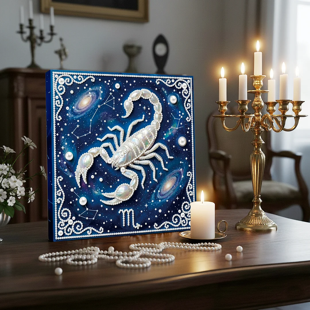 Scorpio - DIY Pearl Diamond Art Kit With Frame 25*25cm