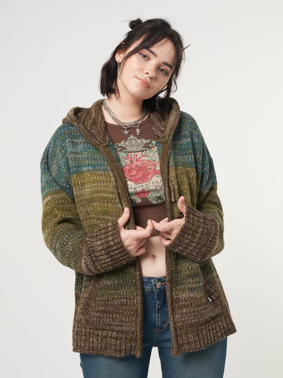 Iris Knitted Zip-Up Hoodie