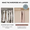 [US Local Warehouse] Space Saving Hanging Garment Bag w/ Self Compression Zipper Storage Bag(Beige L)