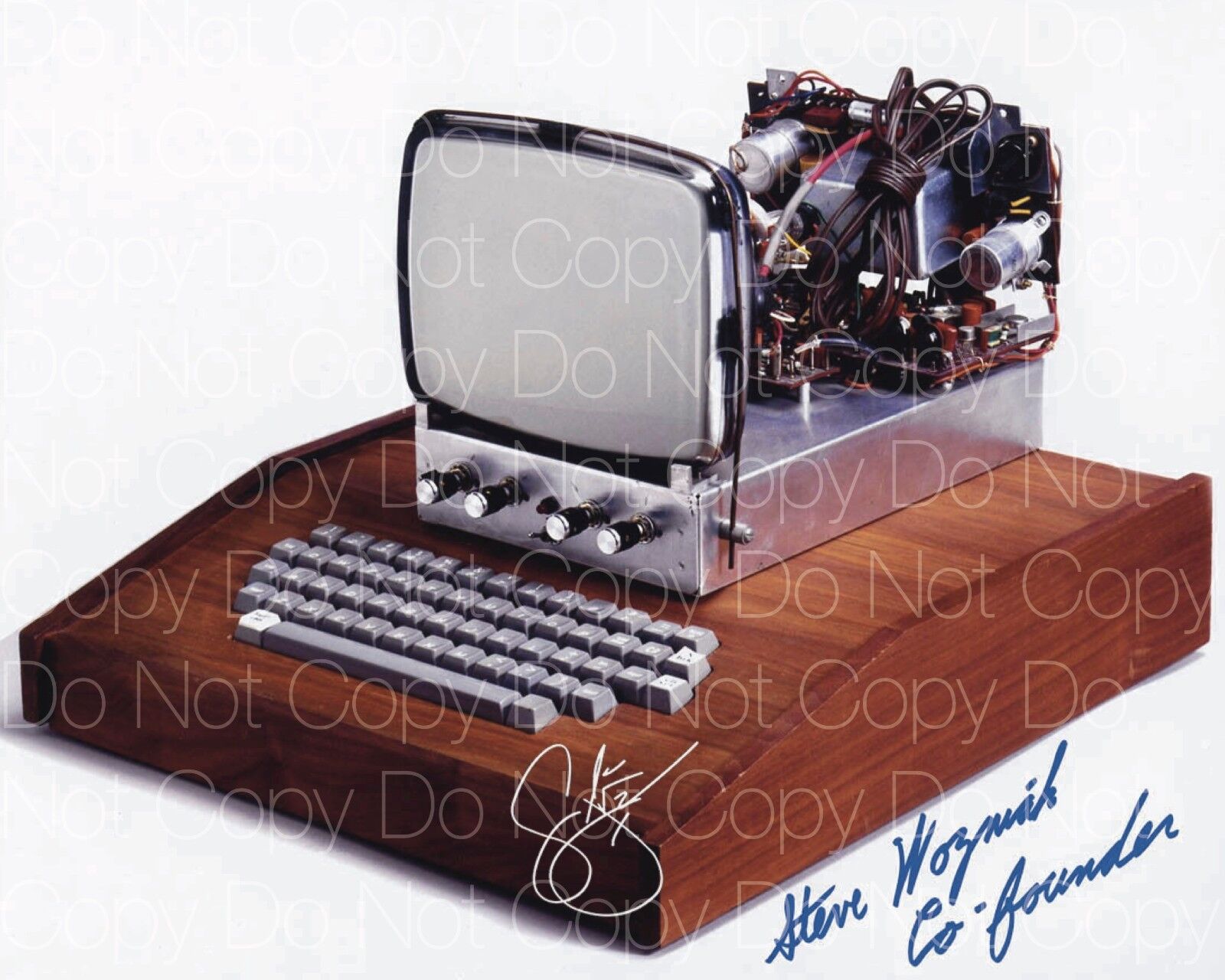 Apple 1 signed Steve Jobs Steve Wozniak 8X10 Photo Poster painting picture poster autograph RP