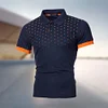 Gioiacombo™ Polo con risvolto a maniche corte con stampa a pois da uomo Summer Fashion