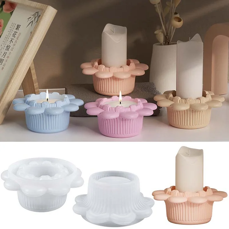 Creative Lotus Candle Holder Resin Mold CrazyMold