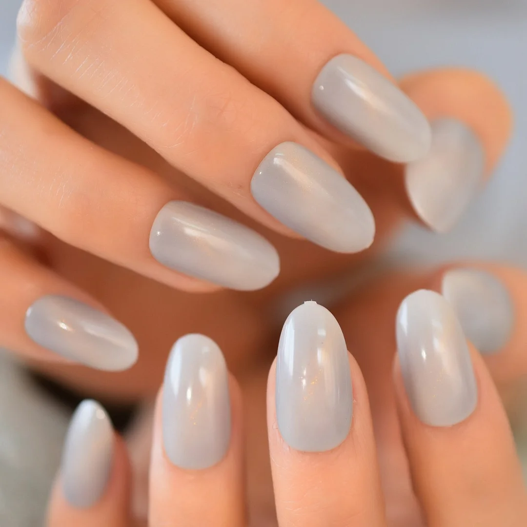 Ancient Blue Ballerina Fake Nails Hand Made Extra Long Tapered Cat Eye Pattern Hand painted Thick Galaxry Press On Nail 20 CT-Nail Inspo