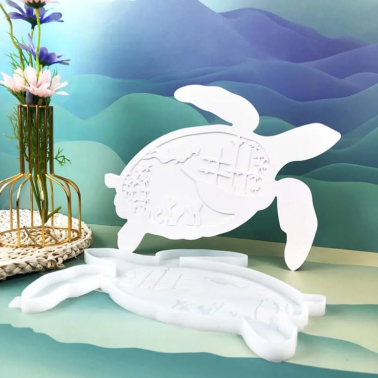 Sea Turtle Relief Decoration Silicone Mold CrazyMold