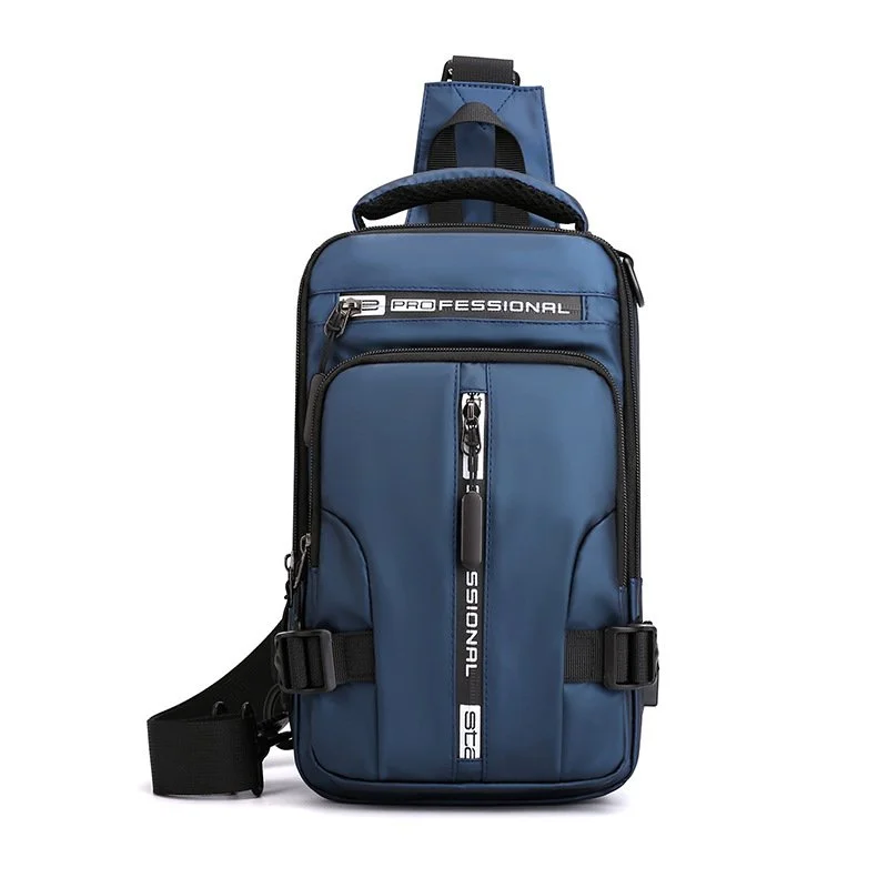 Father's sale || New men's multifunctional chest bag fashion casual shoulder messenger bag waterproof space cloth small backpack trabladzer