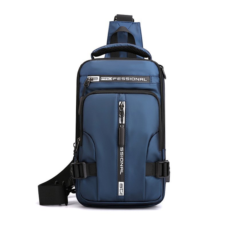New men's multifunctional chest bag fashion casual shoulder messenger bag waterproof space cloth small backpack