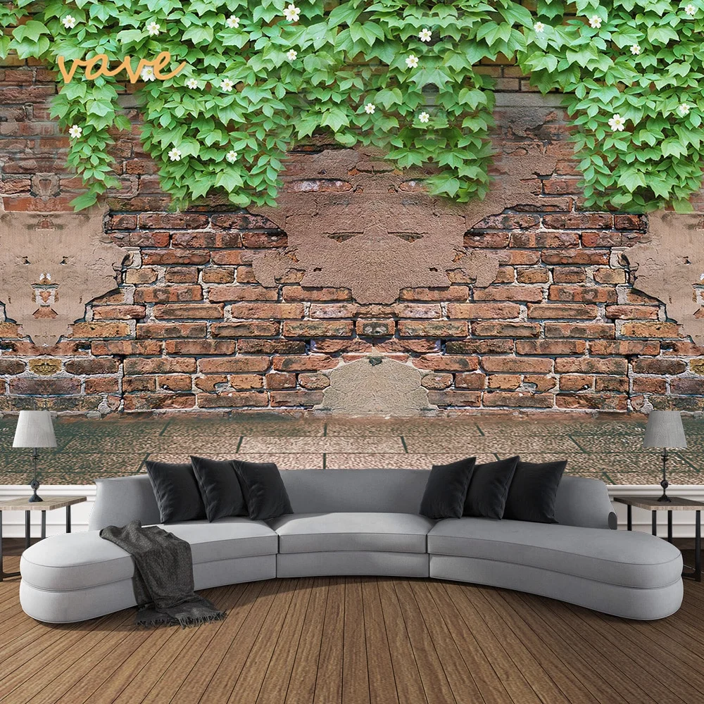 Nigikala Flower Plant Fabric Large Tapestry Wall Hanging Boho Hippie Green Floral Cloth Tapestry Aesthetic Bedroom Room Decor