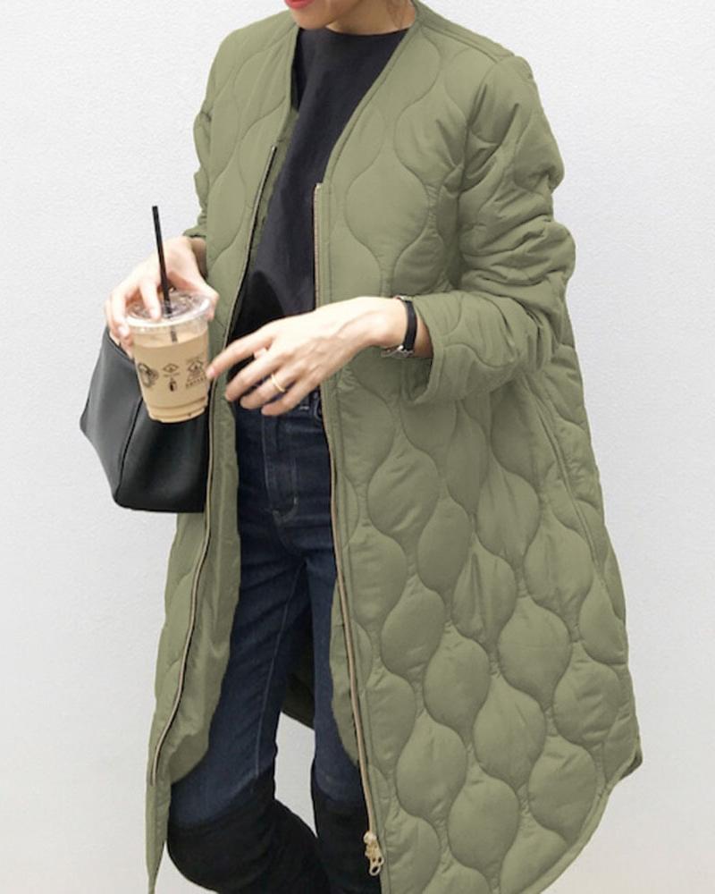 Women'S Fashion Solid Color Loose Coat