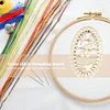 32 Positions Embroidery Thread Organizer Wood Cross Stitch Row Line Holder