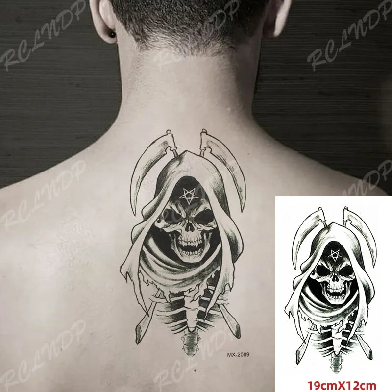 Waterproof Temporary Tattoo Sticker cartoon anime knife sexy girl cat Fake Tatto Flash Tatoo big size tattoos for Women Men