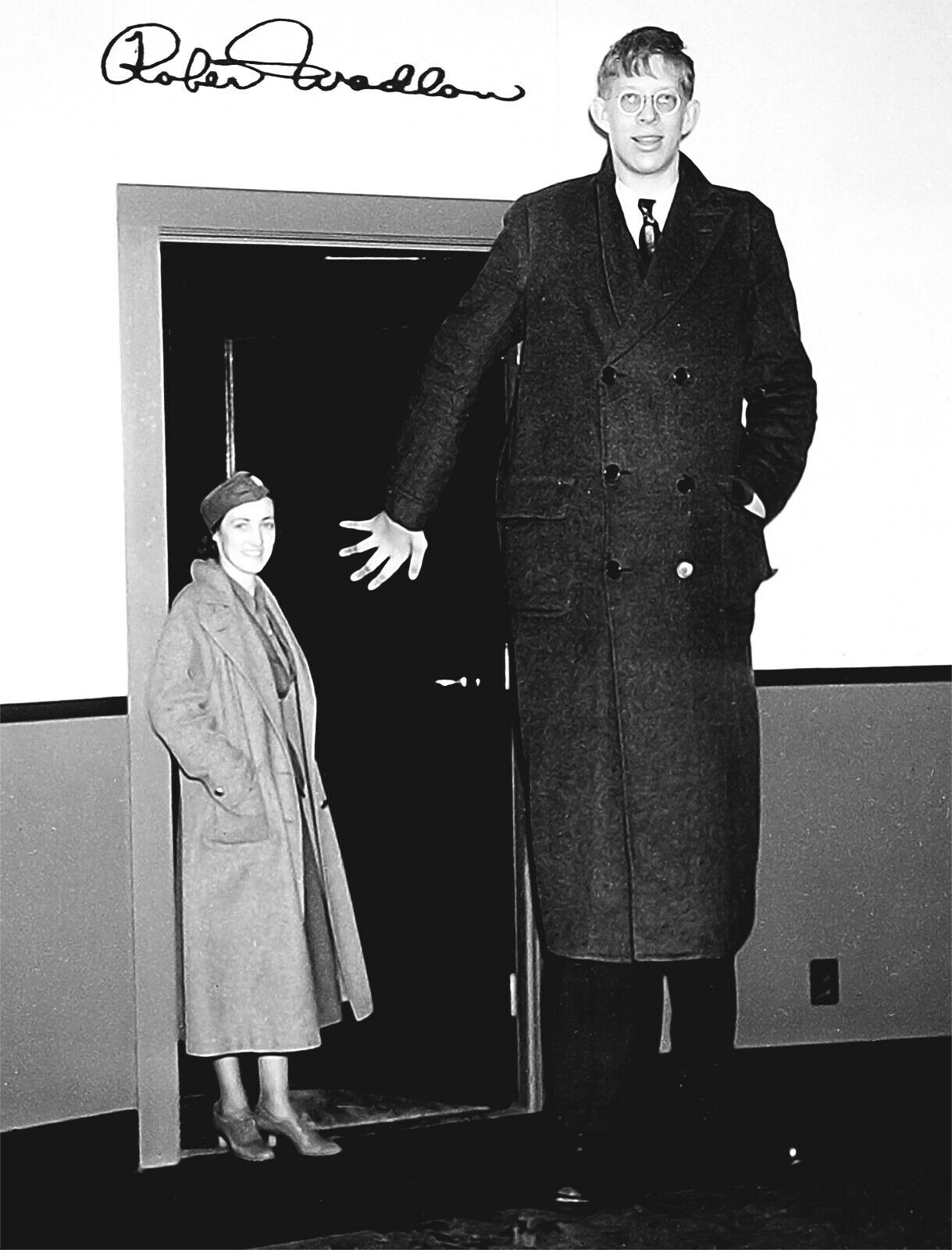 ROBERT WADLOW 9 FOOT GIANT SIGNED AUTOGRAPH 8.5X11 Photo Poster painting REPRINT BIBLE GENESIS 6