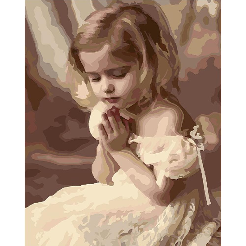 

40*50CM Paint By Numbers-Little Girl, 501 Original