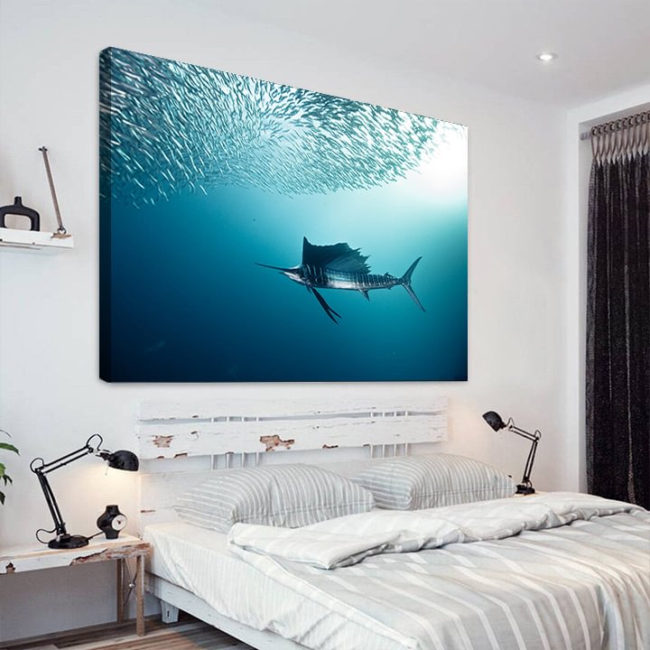 Ocean Swordfish  Canvas Wall Art