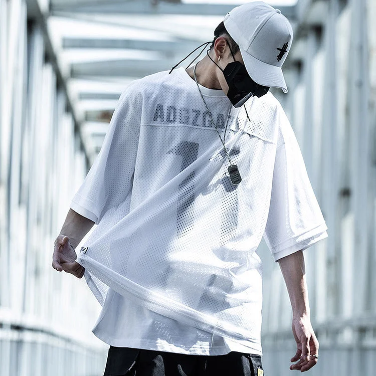 Summer Vacation Two Piece Short Sleeve T-shirt Loose Hip Hop High Street Half Sleeve-dark style-men's clothing-halloween
