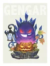 Gengar Postcard & Original Painting - Free Shipping - Pokemon