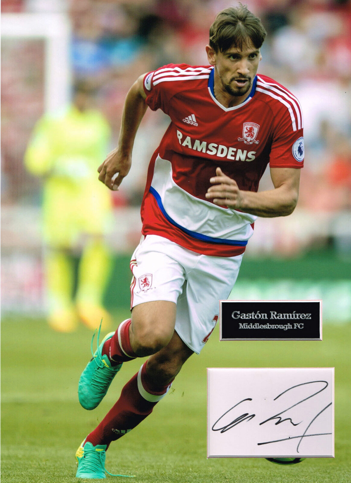 Gaston RAMIREZ SIGNED Autograph 16x12 Photo Poster painting Mount AFTAL COA Middlesbrough