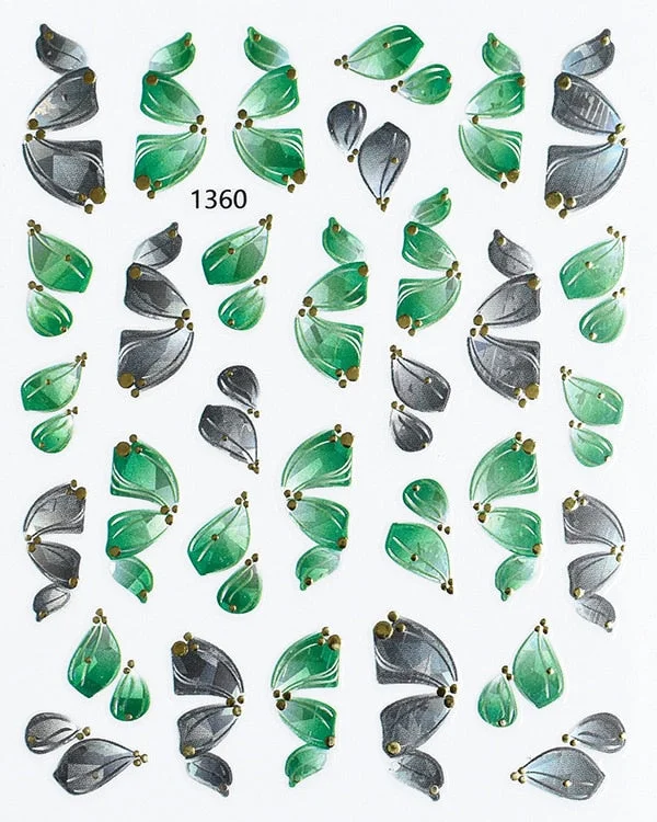 3D Swirl Lines Nail Sticker Geometry Irregular Whirling Wave Cow Print Decal on Nails Art Charms Manicure Slider Tip Accessories-Nail Inspo