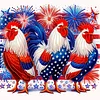 (Box Packaging)Diamond Painting-DIY Crystal Rhinestone National Flag and Rooster