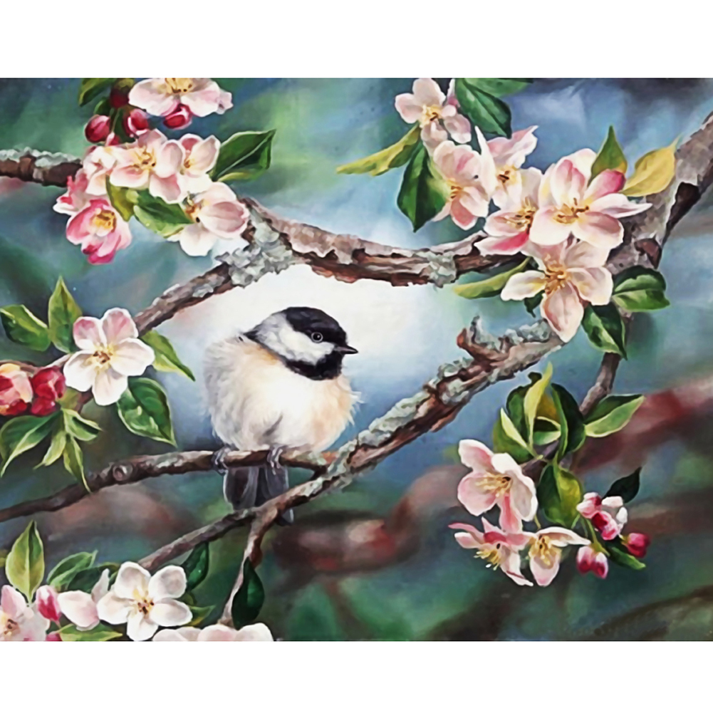 

Pink Flower Bird - 11CT Stamped Cross Stitch - 48*58CM, 501 Original