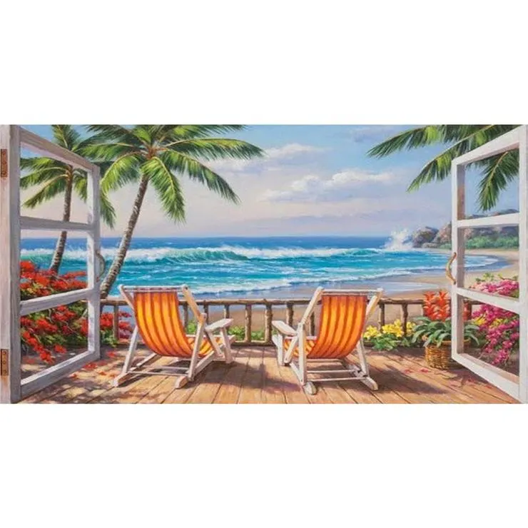 Diamond Painting Full Round Seaside Scenery (85*45cm)