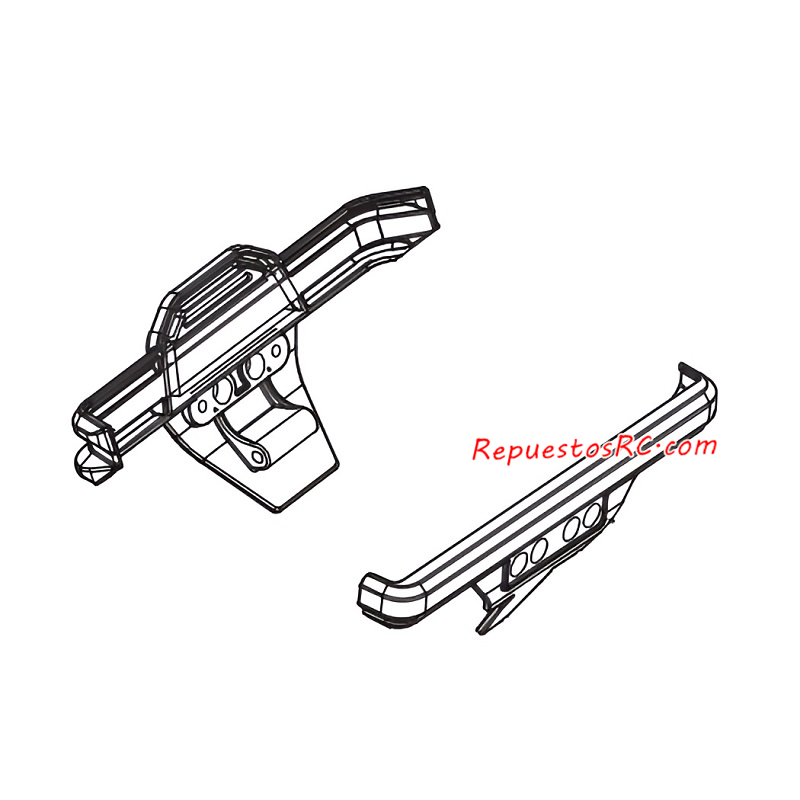 Pieza de Mejora PD Racing TK10 V3 Parachoques Frontal y Trasero PD860-029