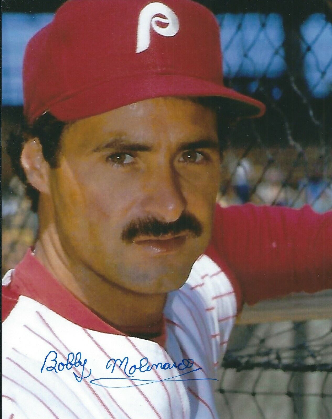 Signed 8x10 BOBBY MOLINARO Philadelphia Phillies Autographed Photo Poster painting - COA