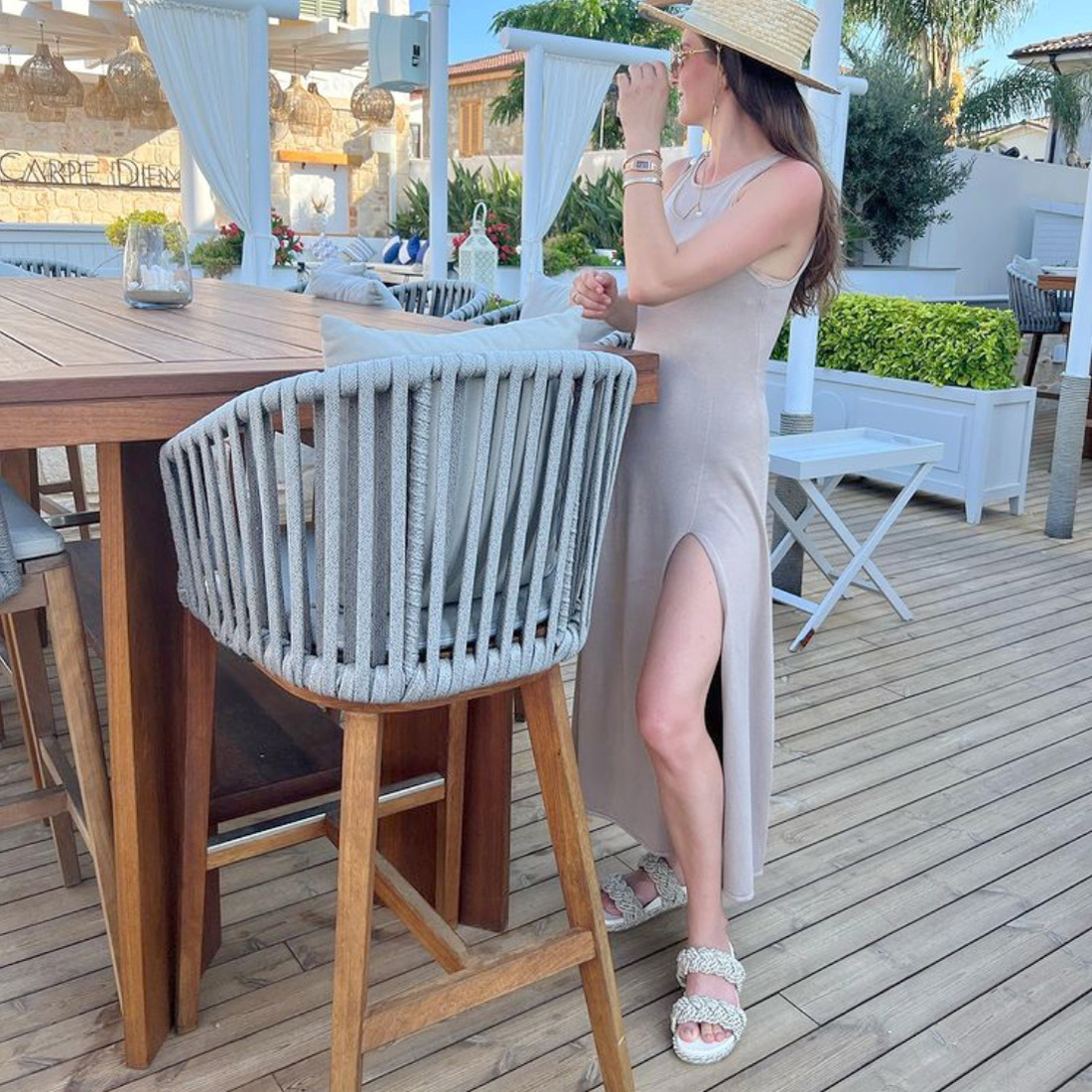Ootddress Summer New Sleelvess Slim Bodycon Dress Women Casual High Split Out Solid Holiday Beach Sundress White Tank Dresses 2025