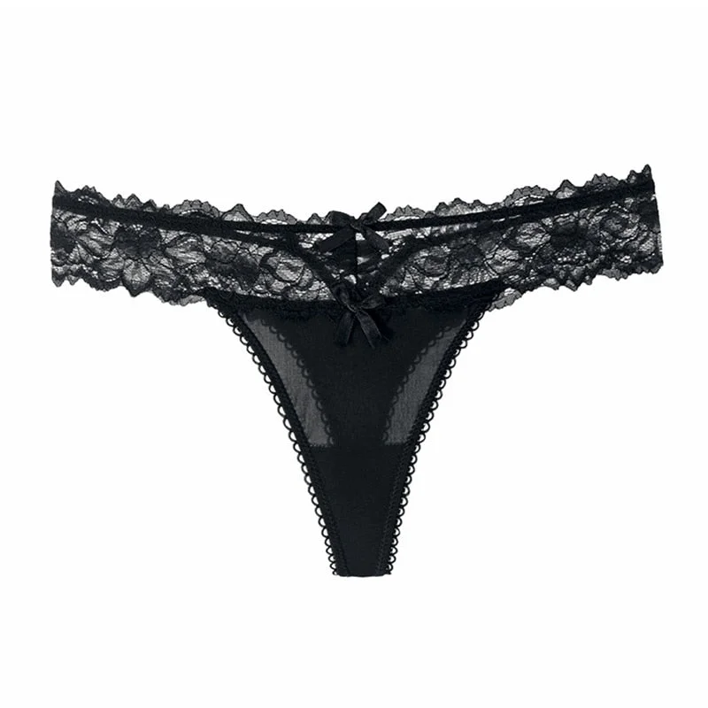Sexy Women's Underwear Lace Hollow Out Panties Cross Bandage Seamless Underpant Low Waist Lingerie Seduction panties