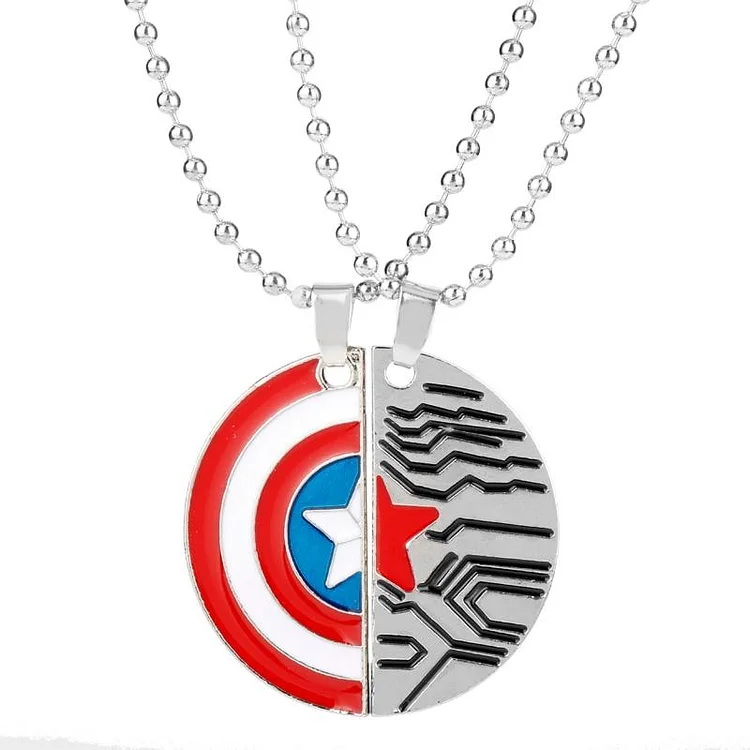 2pcs/set The Avenger Captain Necklace-Mayoulove