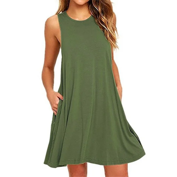 Sexy Women's Summer Casual Sleeveless Evening Party Backless Beachwear Mini Dress