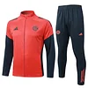 25/26 Bayern Munich orange color long zipper Training Jacket Set