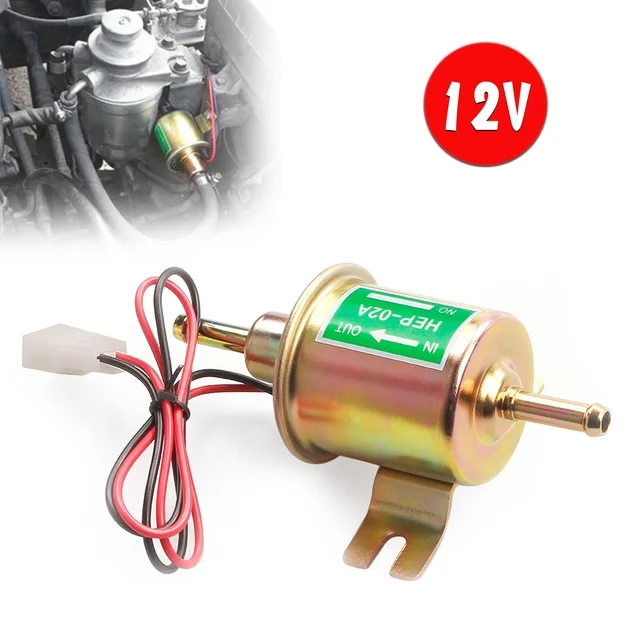 12V Universal 3-6 PSI Gas Diesel Inline Low Pressure Electric Fuel Pump HEP-02A