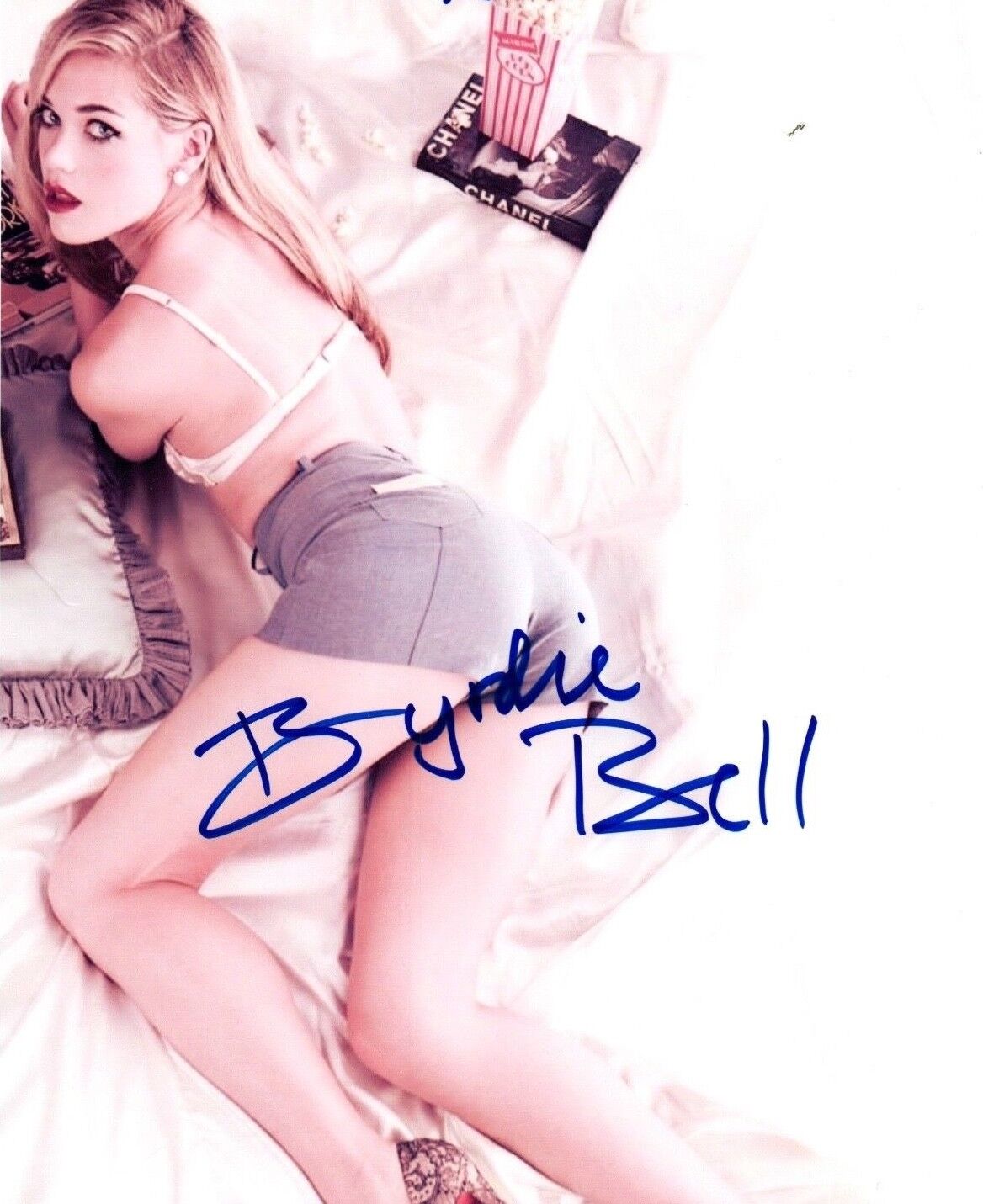 Byrdie Bell Signed Autographed 8x10 Photo Poster painting Sexy Hot Model COA VD