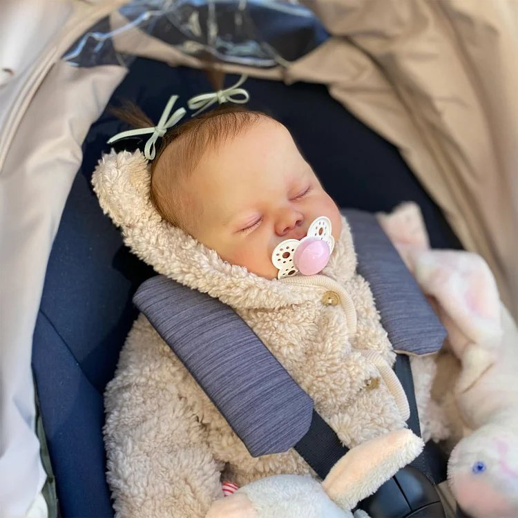  20'' Super Lovely Cloth Body Reborn Baby Girl Doll Dtrapin with Heartbeat💖 & Sound🔊 - Reborndollsshop®-Reborndollsshop®