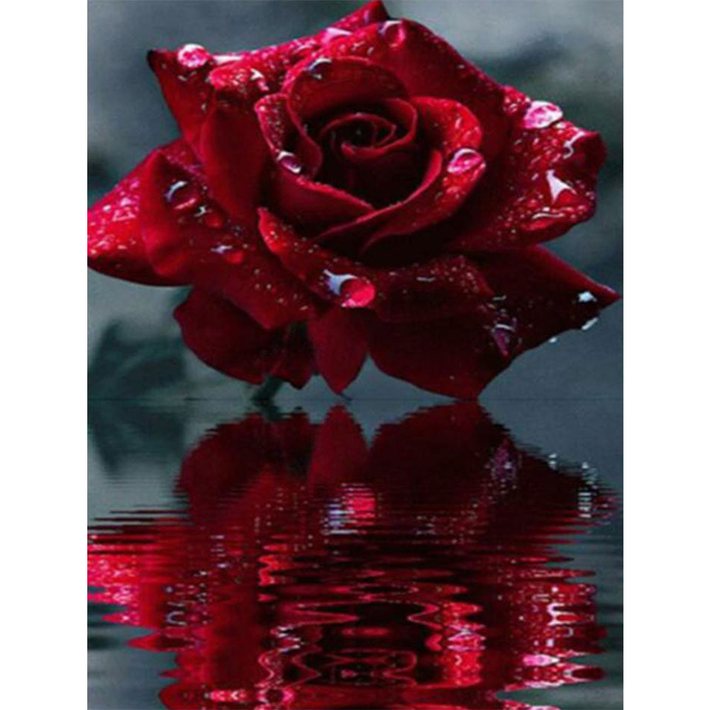 

Red Water Drop Rose - Square Drill Diamond Painting - 30*40CM, 501 Original