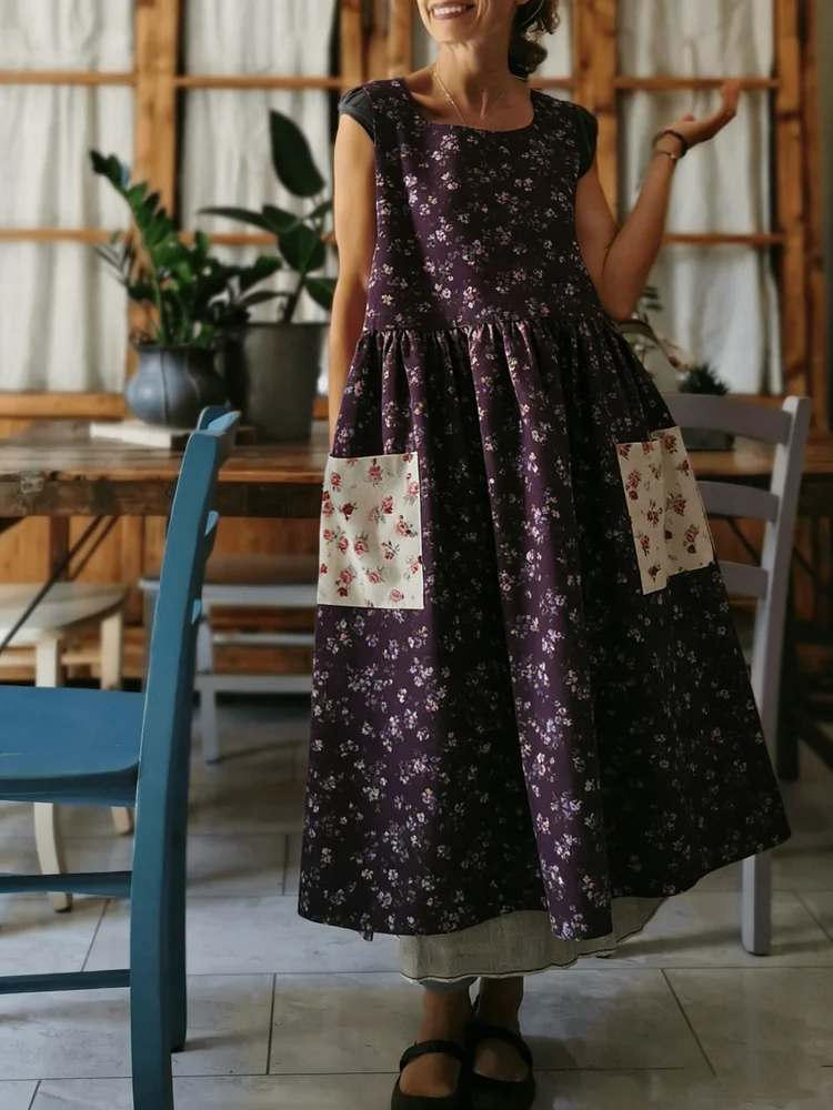 Vintage Print Apron