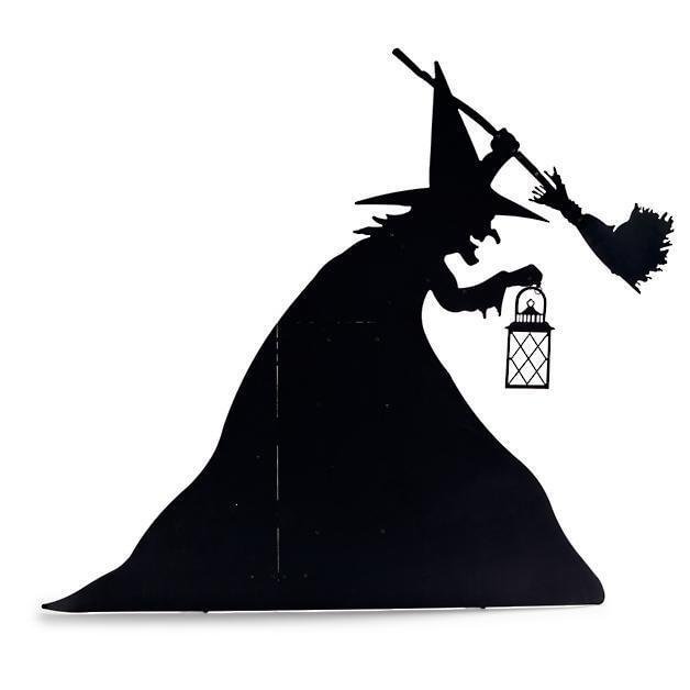 Witch with Lantern Silhouette