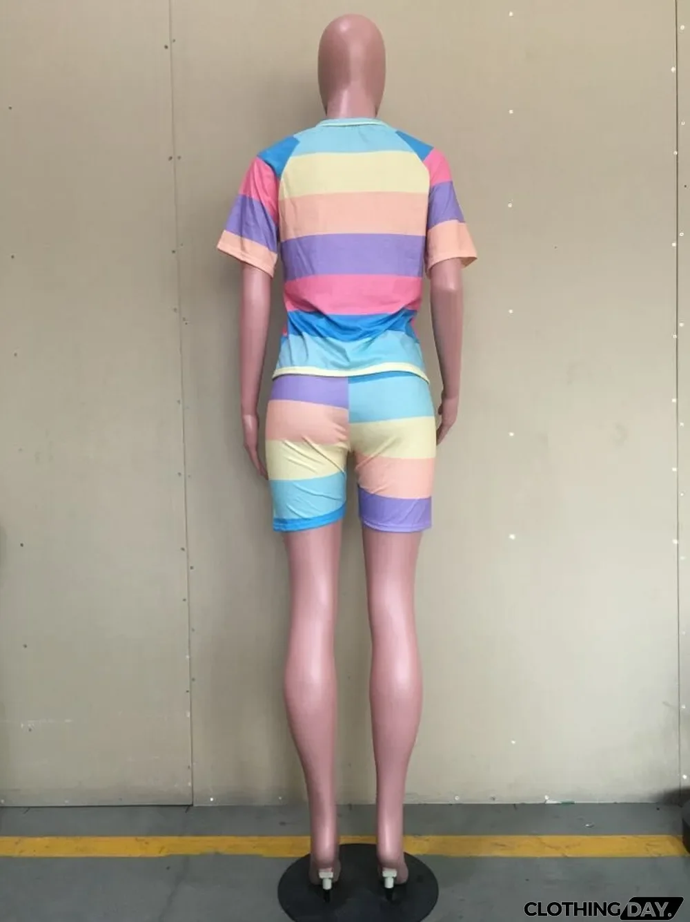 Casual Print T-Shirt Shorts 2 Piece Set