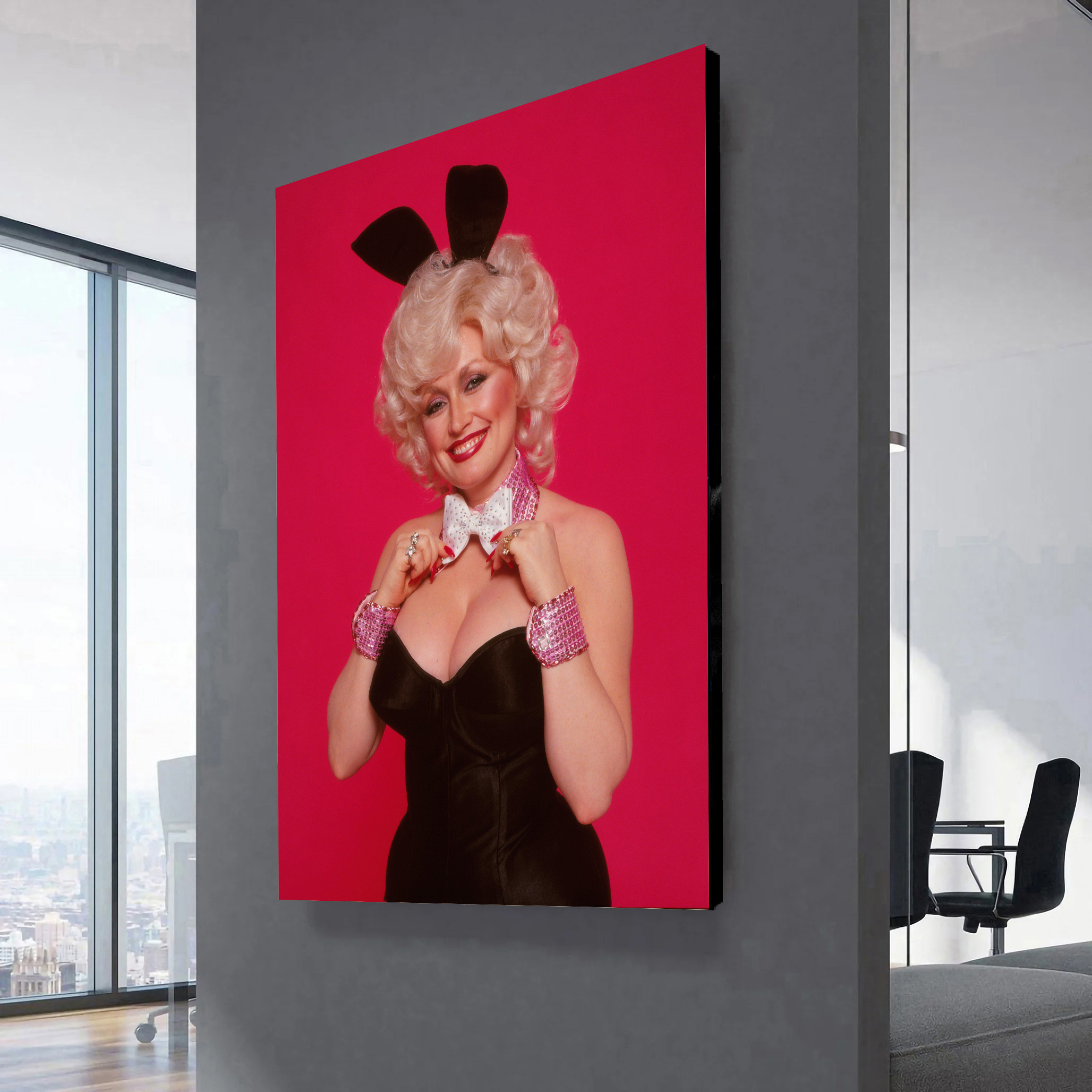 Playboy Bunny Dolly Parton Canvas Wall Art 