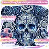 Partial Drill 5D Diamond Painting Kit Skull Abstract 30x30cm(Blue Skull)
