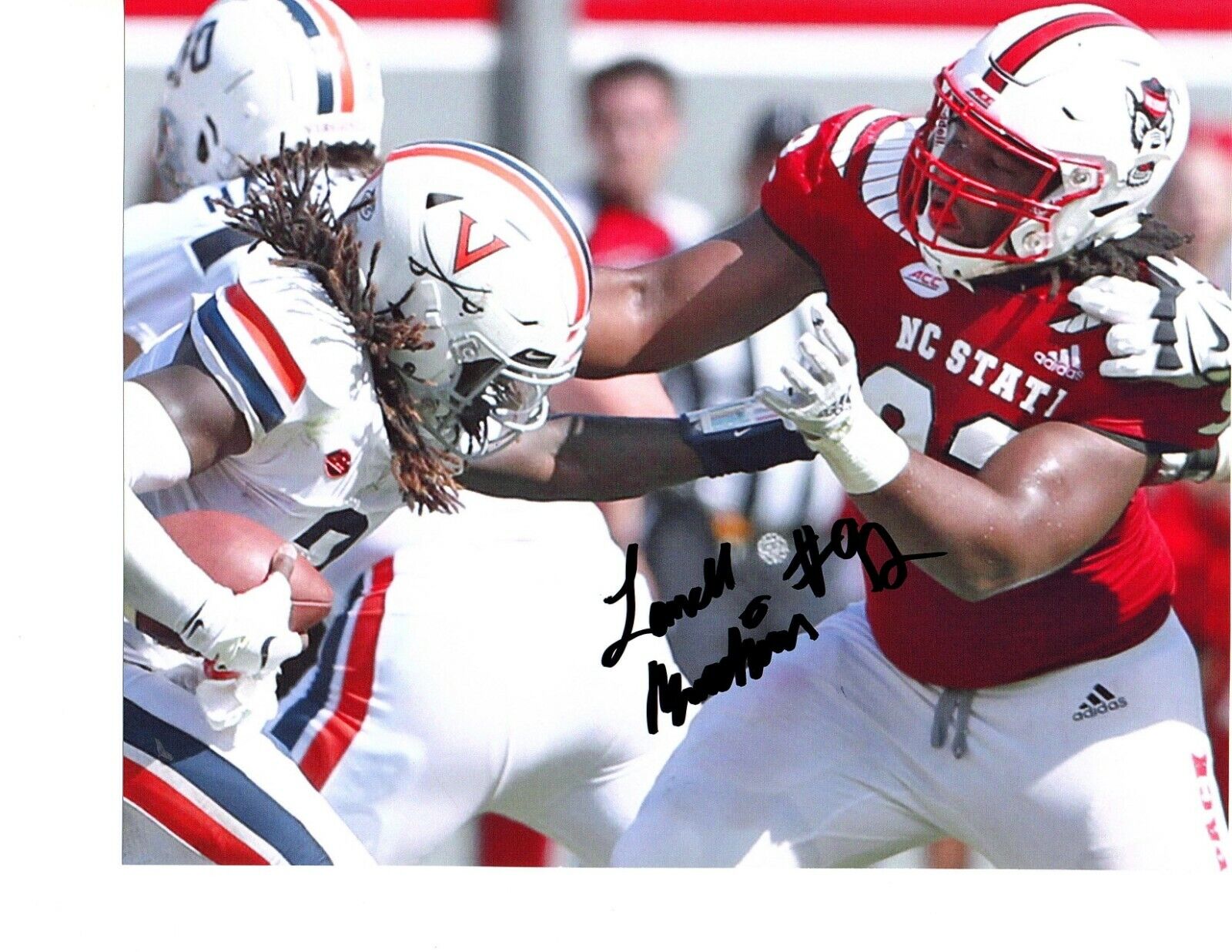 Larrell Murchison North Carolina State signed autographed 8x10 football Photo Poster painting