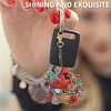 (US Local)12pcs Christmas Cardinal Diamond Painting Keychains Kit DIY Diamond Art Charms